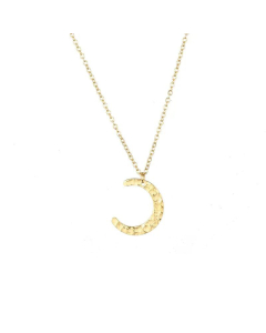 Fashion Moon Shape Stainless Steel crescent Necklace