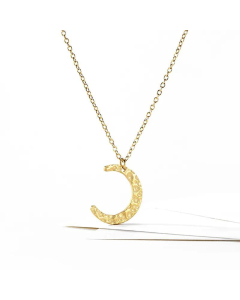 Fashion Moon Shape Stainless Steel crescent Necklace