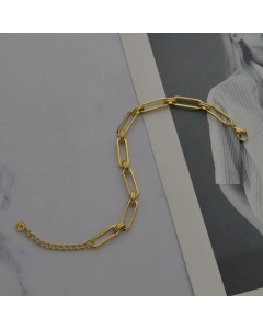 Fashion Geometric Thick Chain Titanium Steel Necklace Wholesale-Steel Color-01