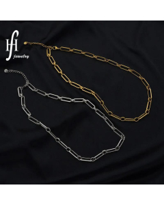 Fashion Geometric Thick Chain Titanium Steel Necklace Wholesale