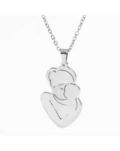 Fashion Hug Titanium Steel Hollow Heart Necklace Wholesale