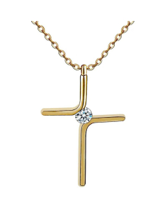 Wholesale New Simple Cross Pendant Titanium Steel Necklace
