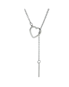 Wholesale Fashion Geometric Heart-Shape Titanium Steel Necklace 