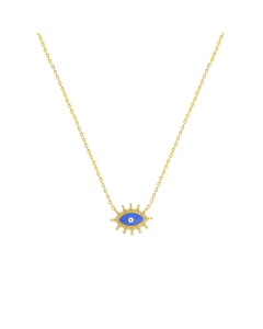 Retro Devil's Eye Pendant Stainless Steel Necklace