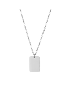 New Square Simple Gold-Plated Necklace Stainless Steel 