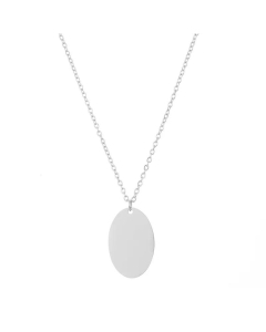 New Oval Glossy Necklace Stainless Steel Wholesale