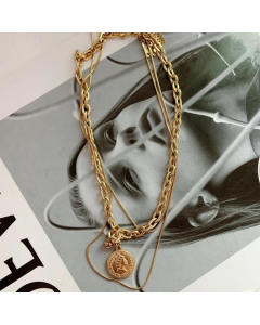 Hip-Hop Multi-Layer Titanium Steel Necklace