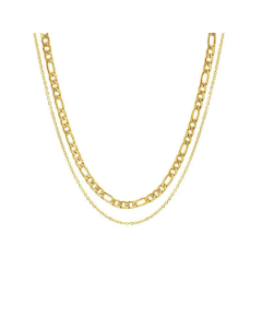 Non-Fading Double Layered Titanium Steel Necklace