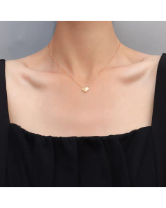 Temperament Peach Heart Titanium Steel Necklace