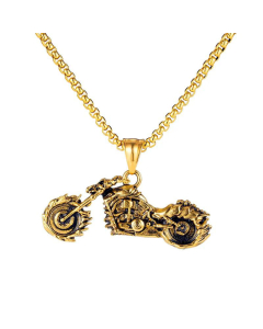 Punk Style Motorcycle Necklace Titanium Steel Wholesale