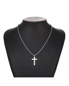 Glossy Cross Pendant Necklace Titanium Steel Wholesale