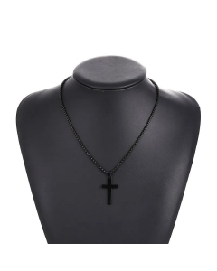 Glossy Cross Pendant Necklace Titanium Steel Wholesale