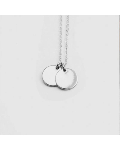 Exquisite Stainless Steel Round Pendant Necklace-Steel Color-01