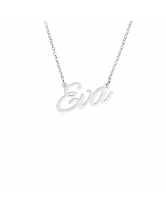 Wholesale Fashionable Stainless Steel Customizable English Alphabet Name Ladies Necklace -Steel Color-01