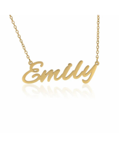 Wholesale Fashionable Stainless Steel Customizable English Alphabet Name Ladies Necklace -Gold Color-01