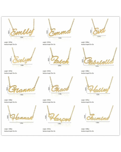 Wholesale Fashionable Stainless Steel Customizable English Alphabet Name Ladies Necklace 