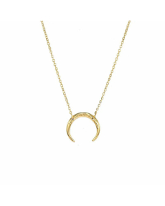 Creative Moon Pendant Necklace Stainless Steel Necklace 