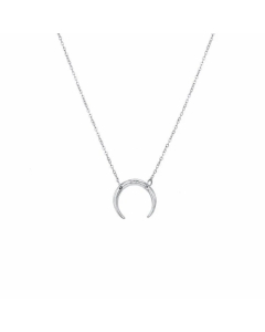 Creative Moon Pendant Necklace Stainless Steel Necklace 