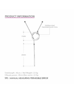 Geometric Round Short Necklace 316L Accessories Stainless Steel Clavicle Chain 
