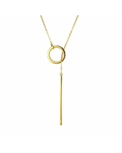 Geometric Round Short Necklace 316L Accessories Stainless Steel Clavicle Chain 