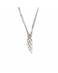 Titanium Steel Full Polished Laser Cutting Dream Wings Necklace Hot Sale 
