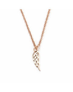 Titanium Steel Full Polished Laser Cutting Dream Wings Necklace Hot Sale 