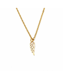 Titanium Steel Full Polished Laser Cutting Dream Wings Necklace Hot Sale 