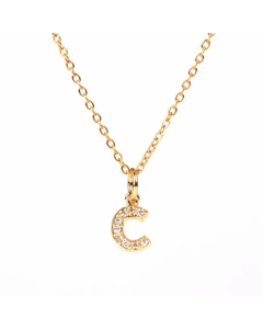 Wholesale New Fashion 26 English Alphabet Pendant Necklace Diamond Clavicle Chain 