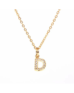 Wholesale New Fashion 26 English Alphabet Pendant Necklace Diamond Clavicle Chain 