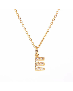 Wholesale New Fashion 26 English Alphabet Pendant Necklace Diamond Clavicle Chain 