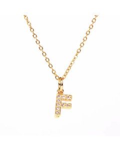 Wholesale New Fashion 26 English Alphabet Pendant Necklace Diamond Clavicle Chain 