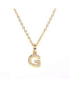 Wholesale New Fashion 26 English Alphabet Pendant Necklace Diamond Clavicle Chain 