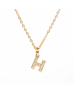 Wholesale New Fashion 26 English Alphabet Pendant Necklace Diamond Clavicle Chain 