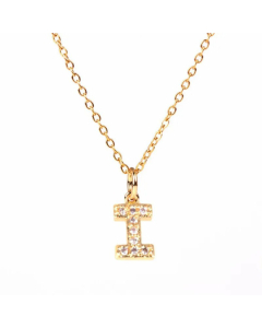 Wholesale New Fashion 26 English Alphabet Pendant Necklace Diamond Clavicle Chain 