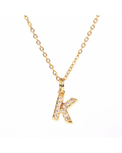Wholesale New Fashion 26 English Alphabet Pendant Necklace Diamond Clavicle Chain 
