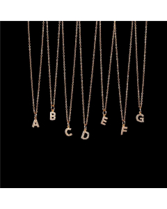 Wholesale New Fashion 26 English Alphabet Pendant Necklace Diamond Clavicle Chain 