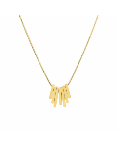 Light Luxury Small Square Strip Irregular Necklace Titanium Steel 