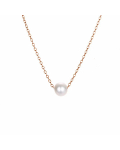 Temperament Pearl Pendant Stainless Steel Gold-Plated Necklace Clavicle Chain Distribution Wholesale Colorza