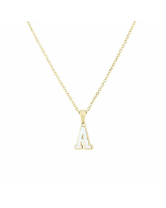 Wholesale Colorza Platform New Stainless Steel Stickers Shell 26 Letter Necklace Titanium Steel Pendant 