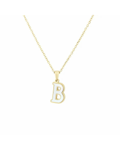 Wholesale Colorza Platform New Stainless Steel Stickers Shell 26 Letter Necklace Titanium Steel Pendant 