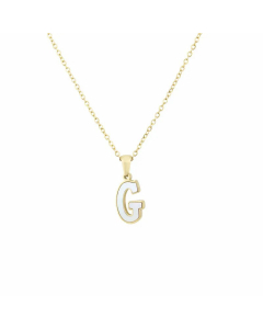 Wholesale Colorza Platform New Stainless Steel Stickers Shell 26 Letter Necklace Titanium Steel Pendant 