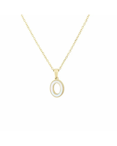 Wholesale Colorza Platform New Stainless Steel Stickers Shell 26 Letter Necklace Titanium Steel Pendant 