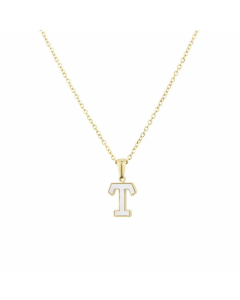 Wholesale Colorza Platform New Stainless Steel Stickers Shell 26 Letter Necklace Titanium Steel Pendant 
