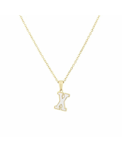 Wholesale Colorza Platform New Stainless Steel Stickers Shell 26 Letter Necklace Titanium Steel Pendant 