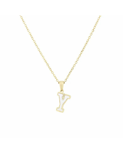 Wholesale Colorza Platform New Stainless Steel Stickers Shell 26 Letter Necklace Titanium Steel Pendant 