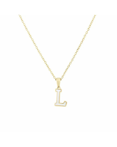 Wholesale Colorza Platform New Stainless Steel Stickers Shell 26 Letter Necklace Titanium Steel Pendant 