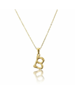 Platform New Stainless Steel Antique Slub-Shaped 26 English Letter Necklace Titanium Steel Pendant Wholesale Colorza