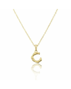 Platform New Stainless Steel Antique Slub-Shaped 26 English Letter Necklace Titanium Steel Pendant Wholesale Colorza