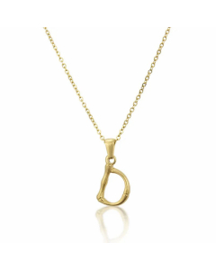 Platform New Stainless Steel Antique Slub-Shaped 26 English Letter Necklace Titanium Steel Pendant Wholesale Colorza