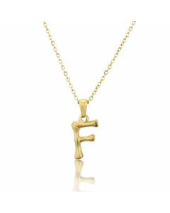 Platform New Stainless Steel Antique Slub-Shaped 26 English Letter Necklace Titanium Steel Pendant Wholesale Colorza